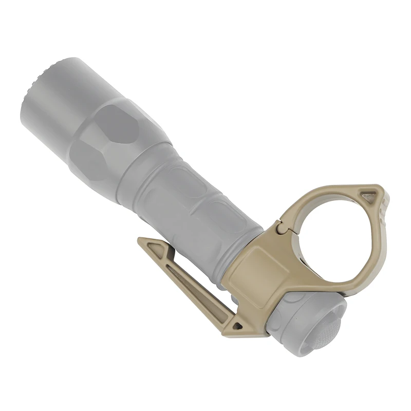 Outdoor Bicycle Multifunction Finger Ring for Tactical Switchback Flashlights Holder Compatible Pocket Clip