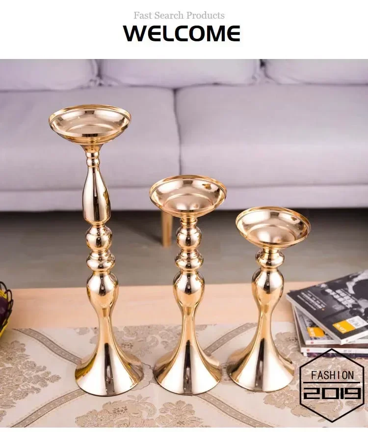 Description Picture 3 of itemCandle Holders Christmas Decorations Wedding Centerpieces Lantern  Gold Flower Vase Table Centerpiece  Flowe