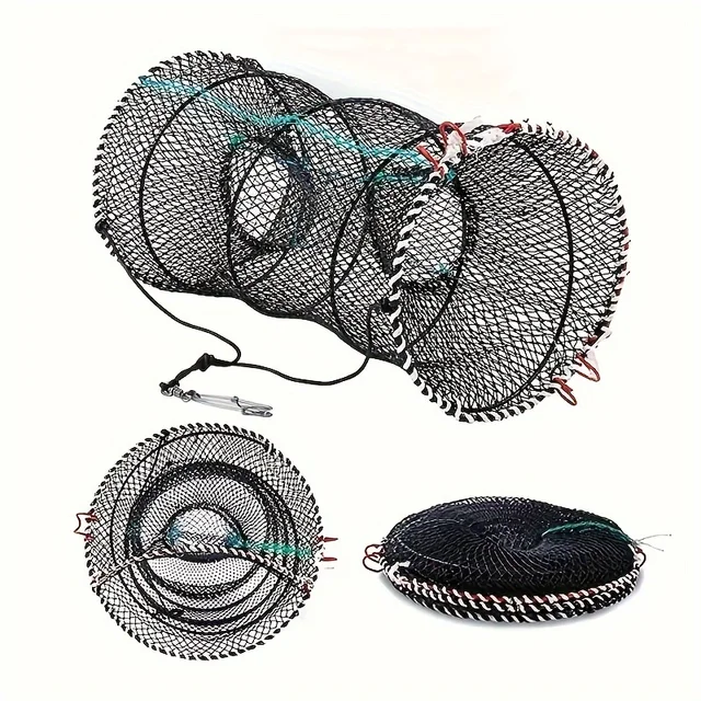 1pc Foldable Spring Fishing Cage,Fishing Net for Crab, Fishing Tackle 4
