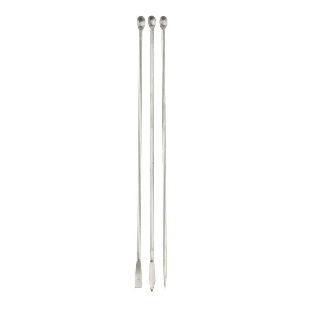Lab Spoon Spatula 3 PCS Stainless Steel Micro Spoon Scoop Spatula For Lab Powder Measuring Kitchen Laboratory Micro Spatula