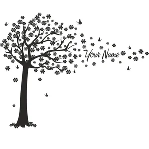 Butterfly Tree -Vinyl Girl's Name Wall Stickers Home Decor Art Wall Stickers Stickers for Girl Room