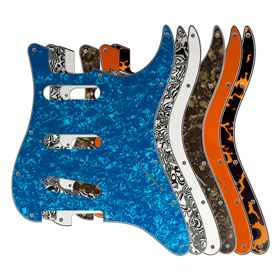 

Pleroo Customize Guitar Parts - For US 72'11 Mounting Screws Hole Standard St SSS Strat Guitar Pickguard No Control Hole