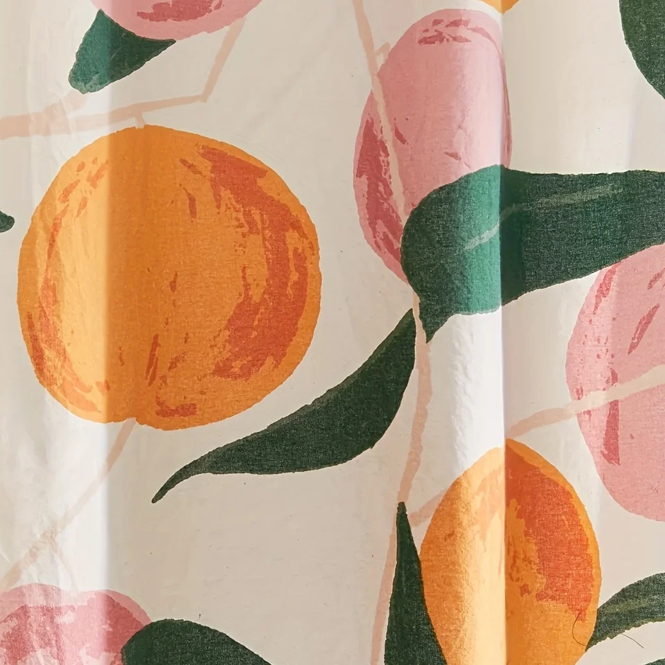 Orange Apple Shower Curtain Hooks Decorate Bathroom Shower Curtains