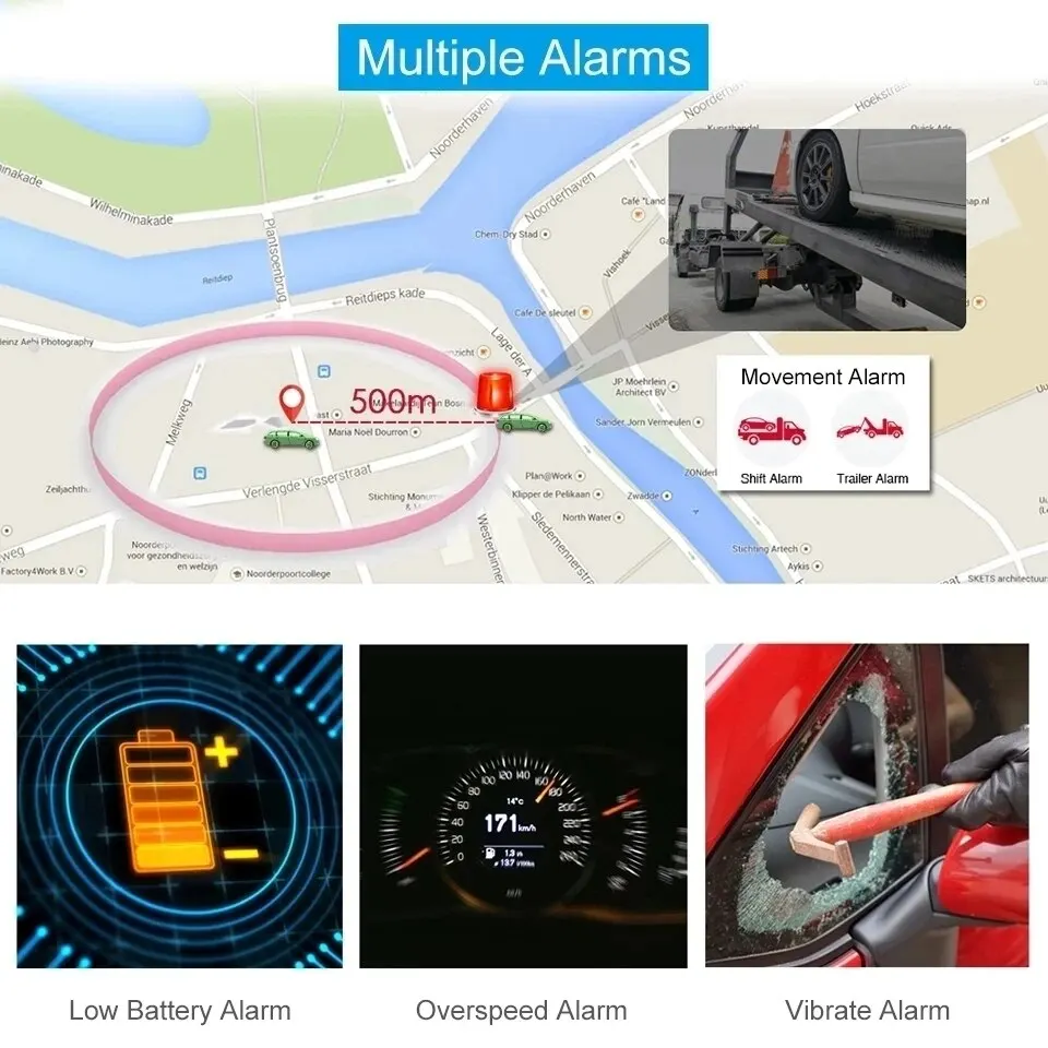 4G 자동차 GPS 추적기, TK915 GPS 로케이터, 10000mAh 자석 방수, IP65 GPS 자동차 추적기, 변조 경고, 평생 무료 앱