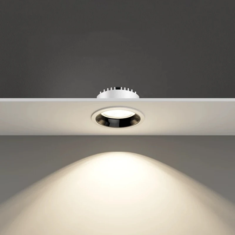 최근 눈부심 방지 LED COB 통 7W 9W 디밍 가능 85-265V 천장 조명 스포트 라이트 12W 15W 홈 거실 침실 조명
