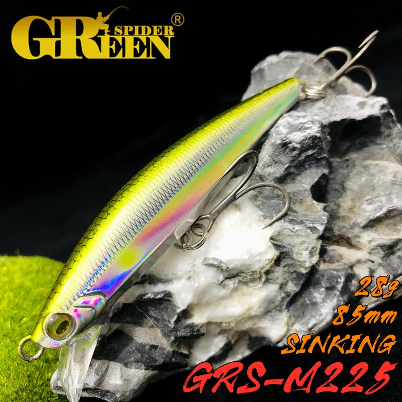 GREENSPIDER New Heavy Weight Minnow Sinking Jerkbaits Hard Wobbler