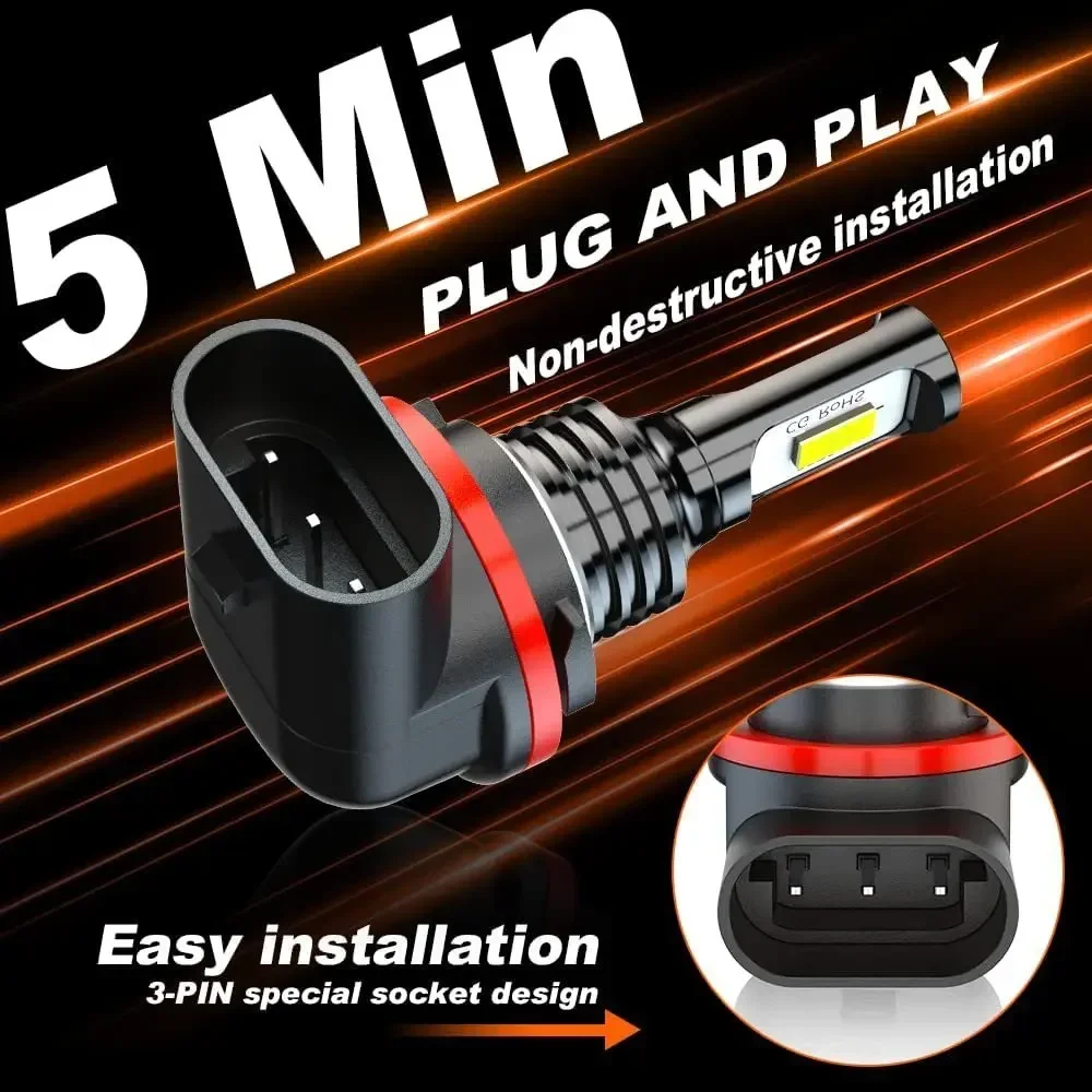 FOR HONDA RANCHER FOREMAN UPPER HEADLIGHT HIGH BEAM LED Light Bulb 1800lm 8000k
