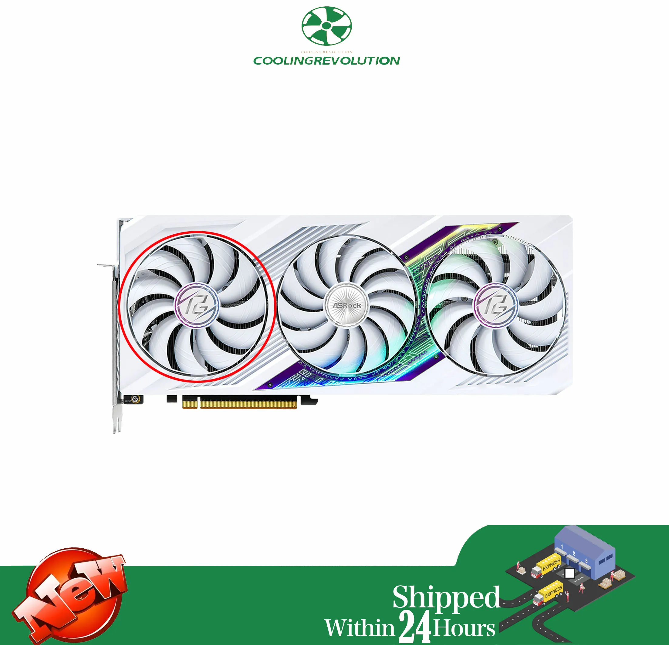 Ventilador de Placa Gráfica 98 mm Cf1010h12s Dc12v 0.35a Asrock Radeon rx 7900 xt Phantom Gaming Branco Ventilador oc de 20gb - Imagem 3