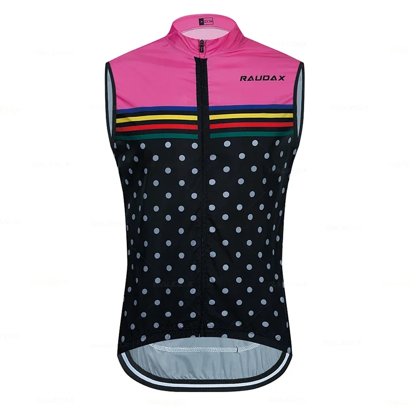 Raudax Cycling Jackets Unisex Bicycle Windproof Cycling Clothing Bike Maillot Sports Sleeveless Vest Light Thin Jersey