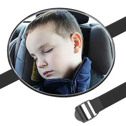 Premium Baby Back Seat Car Mirror for Enhanced Safety and Clear Rear View (Black)