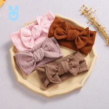 

New 1pcs Bowknot Baby Girl Headband Nylon Elastic Bow Baby Headwrap for Kids Turban Headwear Hair Accessories 15 Colors Girls Gi