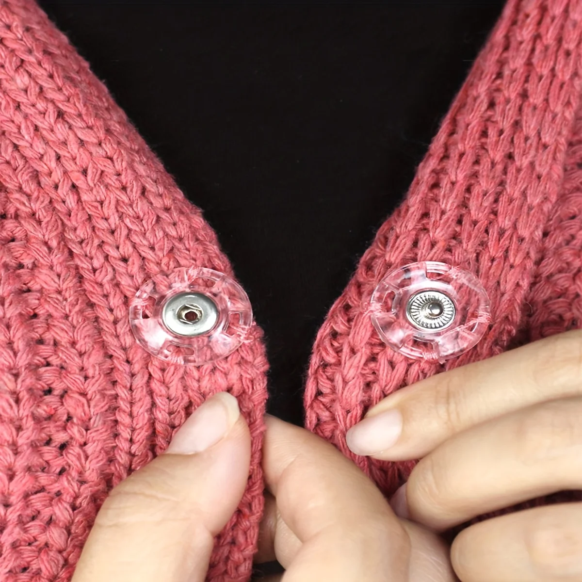 5/10piars Transparent Fastener-23mm DIY Invisible Snap Fastener Round Snap Button Acrylic Press Stud Sewing Accessories