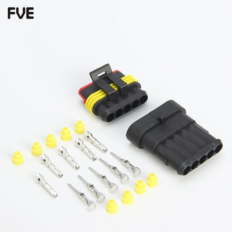 thumbnail image 1 of Conector automotriz impermeable de 2 pines, conector macho y hembra de enchufe HID de 1/2/3/4/5/6 pines para motocicleta y coche, 1 of 5