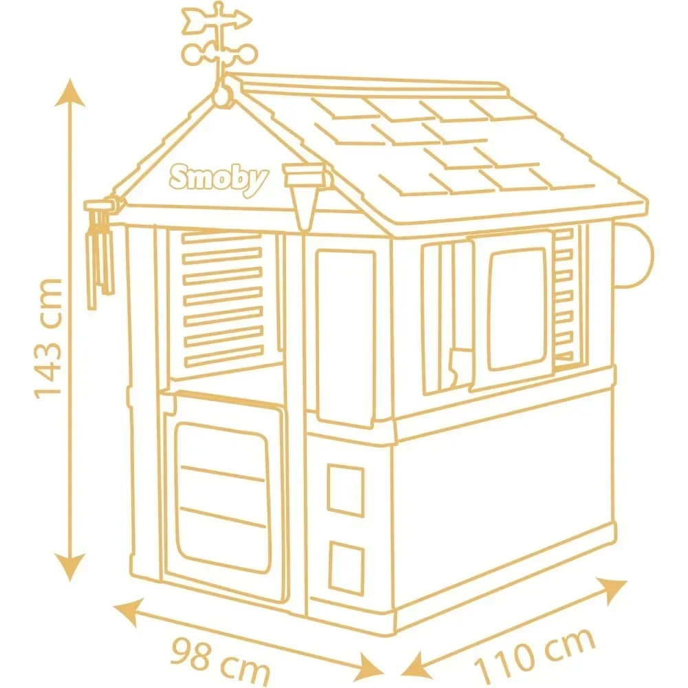 4 Seasons House - Children's Garden Cabin - Weather Themed Fun Activities free shipping Playhouses  for garden courtyards 6