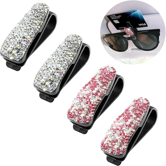 1 Stück Glitzer Kristall Diamant Auto Brille Fall halter Sonnenblende  Aufbewahrung sbox bling Strass Auto Innendekoration Zubehör - AliExpress