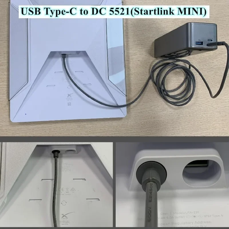 StarLink Space-x Mini USBC To D Cable 2/3/5/10m Waterproof Overload Short Circuit Protection SPX MINI Type-C To DC Cable power cable