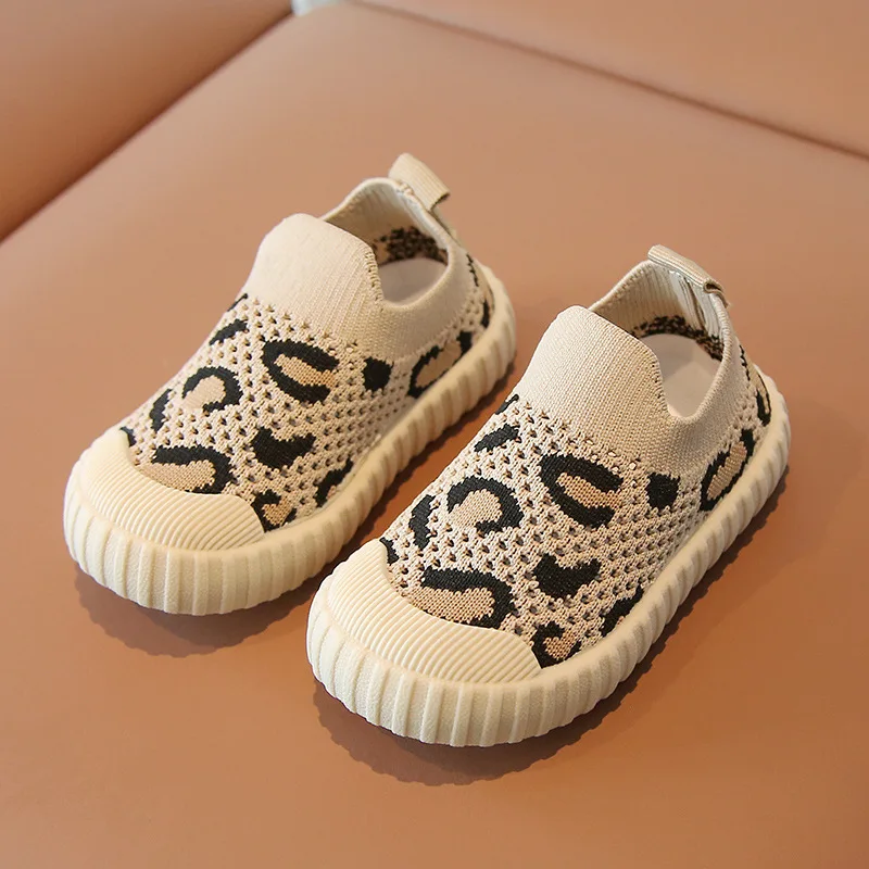 Children Mesh Breathe Sneakers Spring New Casual Leopard Boys Mesh Shoes Girls Toddler Shoes Light Soft Bottom Shoes Zapatillas 2