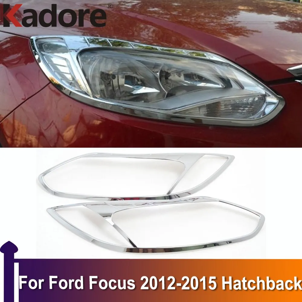 

Хромированная накладка на переднюю фару для хэтчбека Ford Focus 2012 2013 2014 2015
