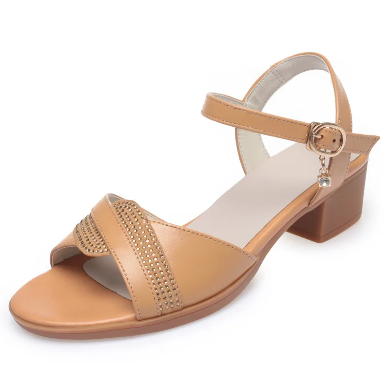 Genuine Leather Women's Sandal Ladies Sandals Wedges Women's Shoes