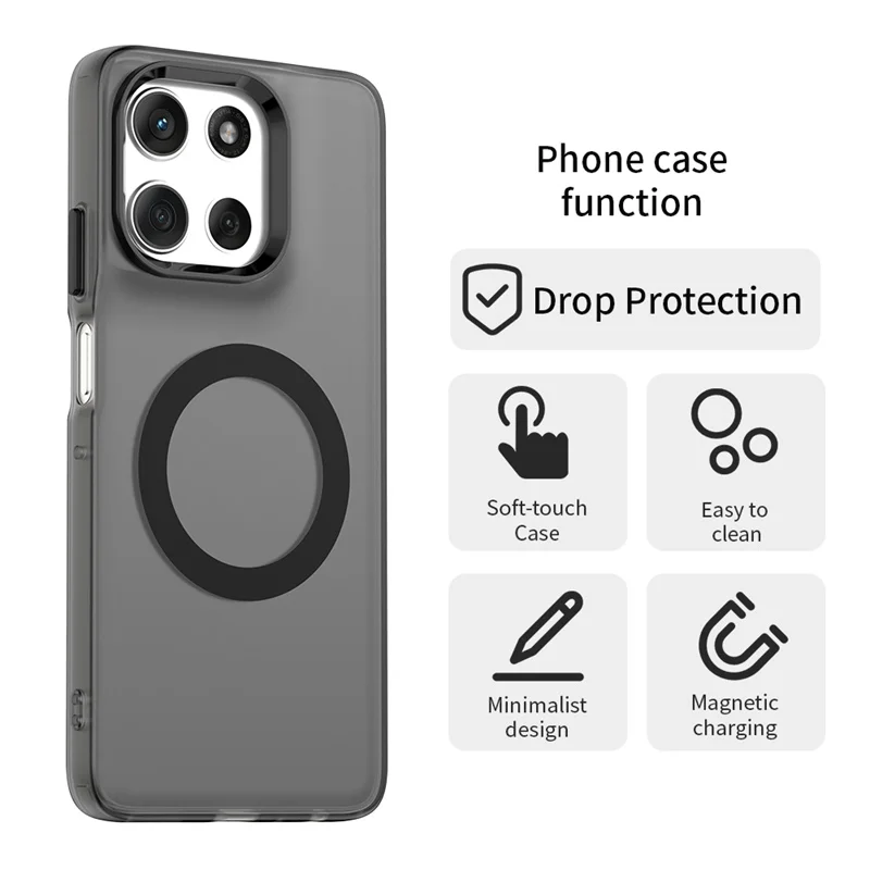 Magnetic Wireless Charging Case in Candy Colors with Transparent Shell