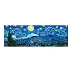 Vibrant Starry Sky Abstract Canvas Prints - Modern Aesthetic Large Horizontal Wall Art Home Decor - 40x120cm - unframed (VA709)