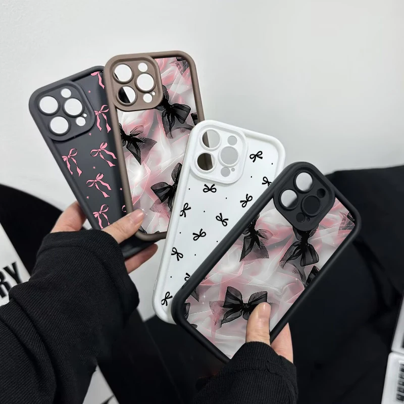 Cute Bow Tie Pink Phone Case - Stylish and Protective Casing