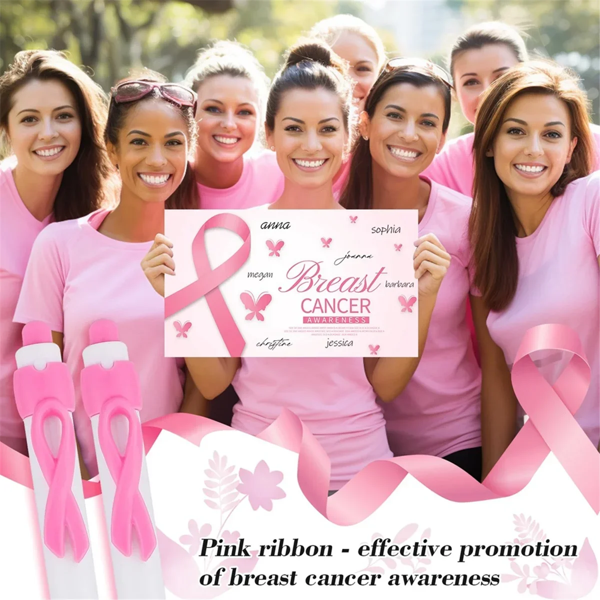 

Ink Ballpoint Gift Pens Bulk, Office Ribbon Girls Supply Pcs Black Pink 50 Retractable Women for