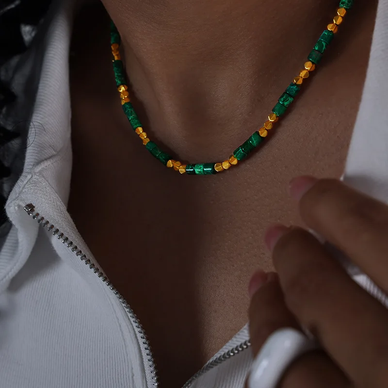 

Colorful Chrismatite Chains Titanium Steel Necklaces For Women Jewelry Wedding Party Birthday Gift Accessories