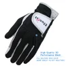 Efunist Golf Glove For Men Non-Slip Patterned Microfiber Black Breathable Left Hand 3D Performance Grip Comfortable Golf Gloves 4