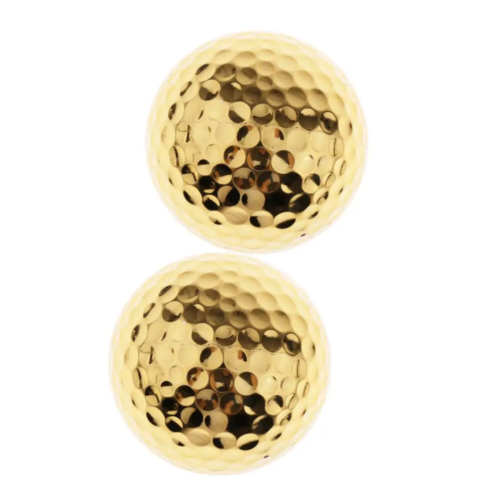 2pcs Golf Balls Sports & Outdoors/Golf/On-Course Accessories/ Gold 2pcs Golf Balls Sports & Outdoors/Golf/On-Course Accessories/ Gold