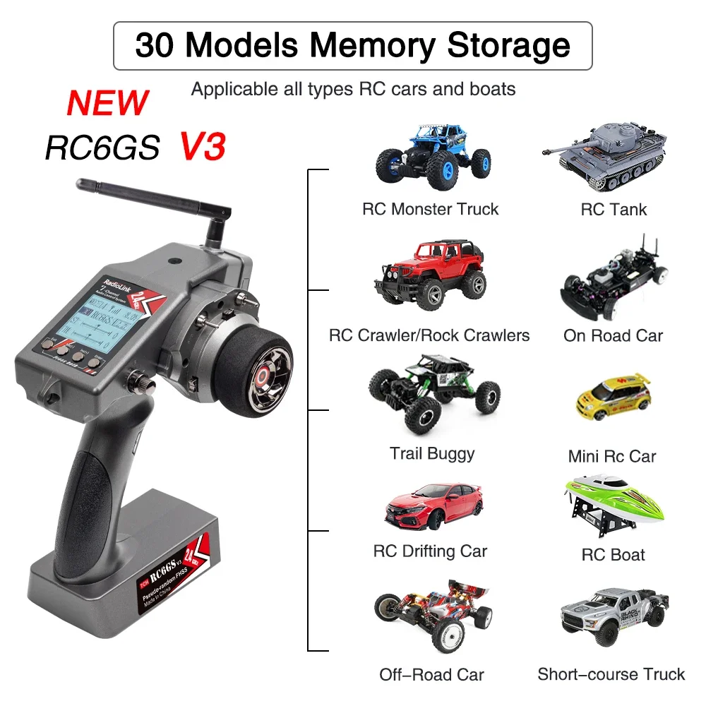 Récepteur R7FG avec gyroscope intégré pour télémétrie et stabilisation, compatible Radiolink