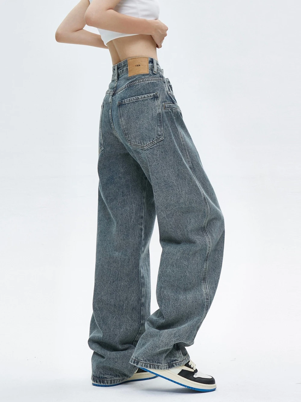 

Autumn Wide Leg Jeans Women High Waisted Denim Pants Straight-leg Vintage Fashion Y2k Clothing Streetwear Baggy Trousers Winter