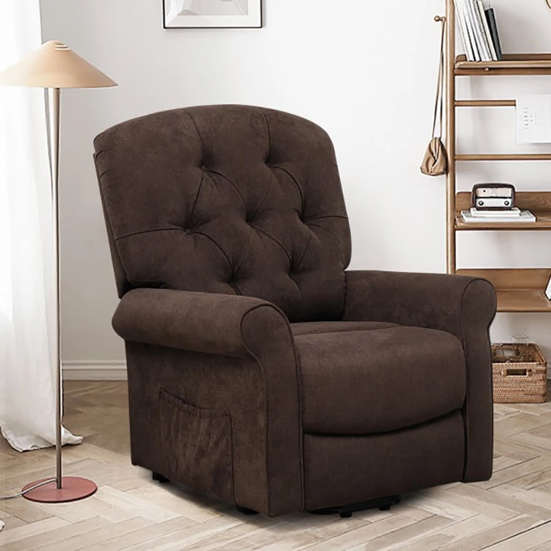 

Recliner Chair Sofa for Elderly with Side Pocket and Remote Control Living Room Electric Sofa Comfortable Reclining Chair