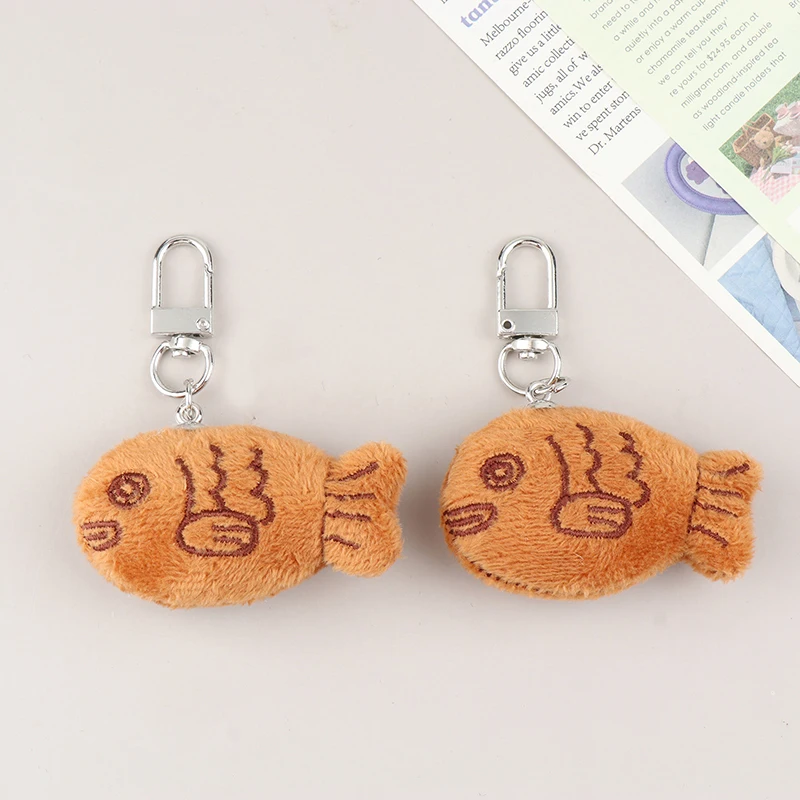 

Cute Snapper Braised Plush Toy Keychain Personalized Creative Keychain Bag Pendant