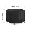 Fire Pit Cover Round Brazier Stove Cover Waterproof Windproof Sun Protection For Outdoor Garden Furniture Sets Muebles De Jardín 6