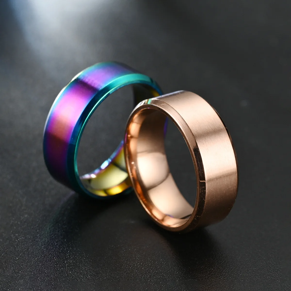 8MM Classic Stainless Steel Ring - Versatile Styling