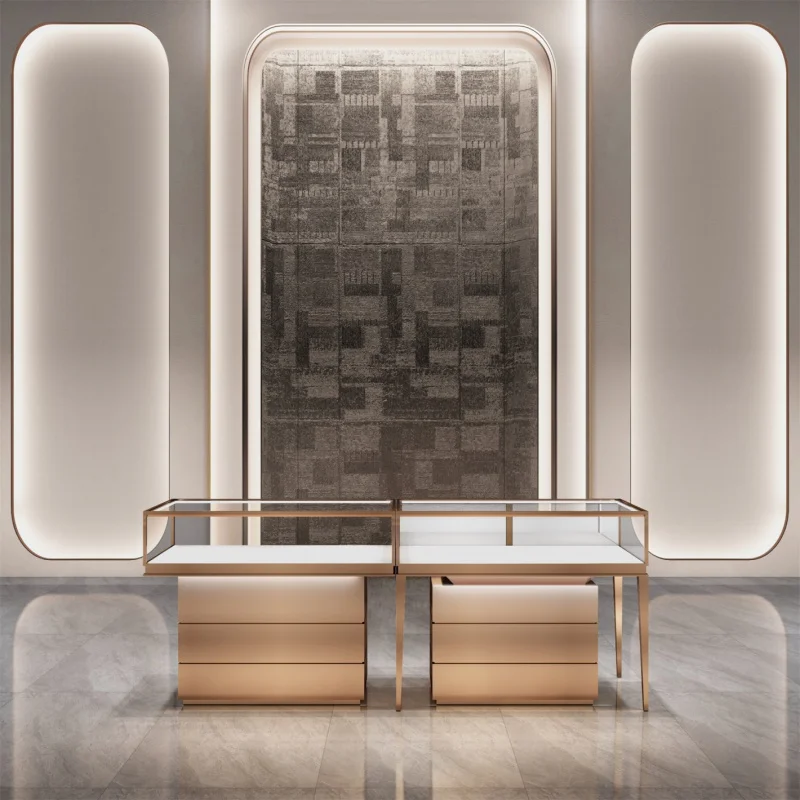 하이 퀄리티 강화 유리 스테인리스 스틸 소매 쥬얼리 시계 샵, LED 조명 공급 업체, 쥬얼리 쇼케이스 디스플레이 조명