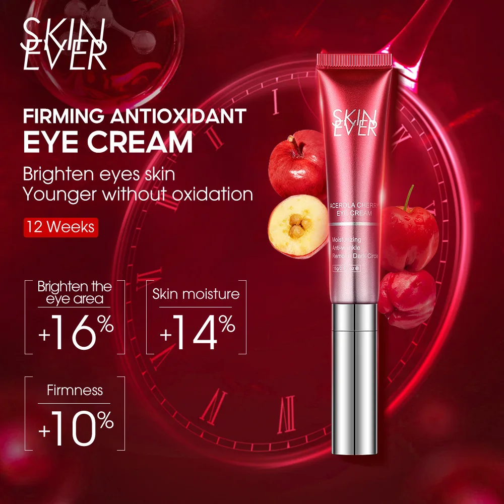Acerola Cherry Eye Cream With Massage Head To Reduce Puffiness Under Eyes Bags Dark Circles Nourish Fine Lines |