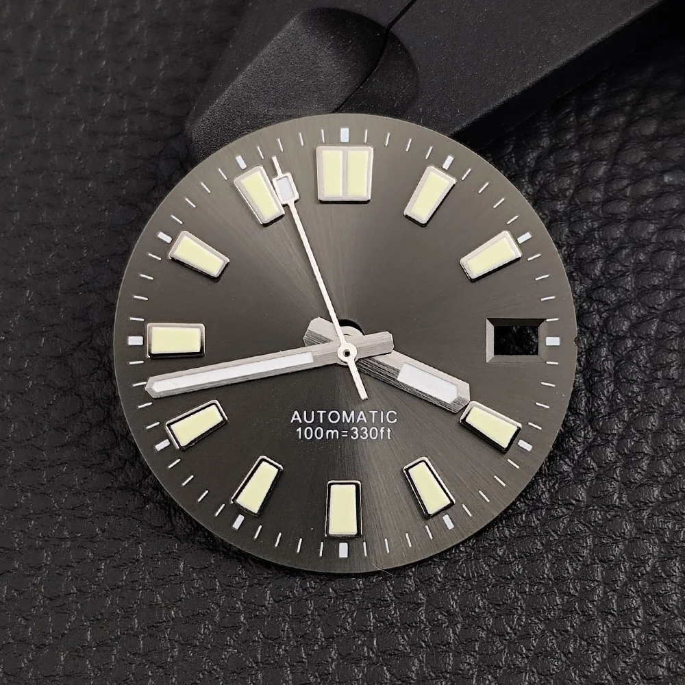 Green Luminous Watch Dial with NH35 Hands - Mechanical Watch Part