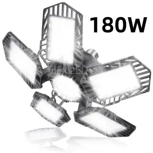 6 패널 차고 조명 E26/E27 천장 숍 작업 Lamp180W 16000 루멘 AC220V 110V 전구 워크숍 산업 조명 3