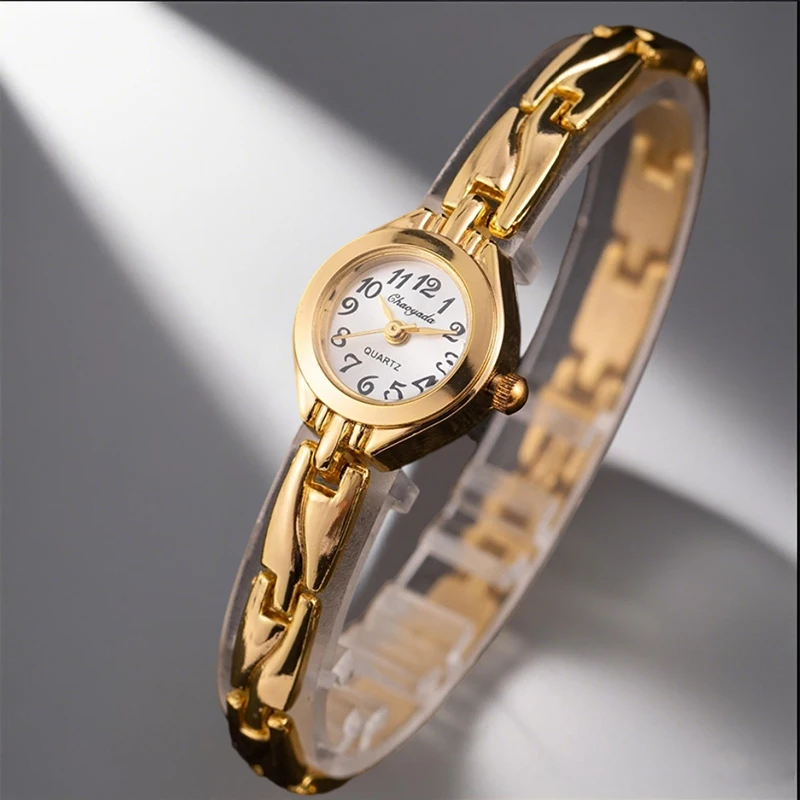 Elegant Gold-Plated Women's Bracelet Watch - Luxury Gift