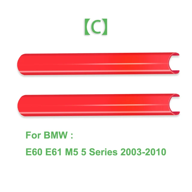 2Pcs Car Front Grille Trim Strips Cover Frame Stickers For BMW F10 E60 F30 F32 F20 F22 F06 F02 F25 F26 G20 1 2 3 4 5 6 7 Series C Red
