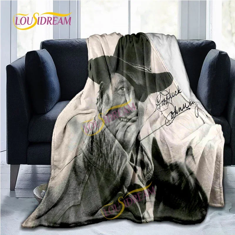 John Wayne Blanket Super Soft 3D Printed Famous Cowboy Actor John Wayne Flannel Blanket Home Bedroom Washable Warm Lazy Blanket 5