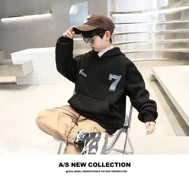 Felpa Con Cappuccio Lunga Per Ragazze 5-14 Anni - Vestito Felpa Moda Casual | Autunno/Inverno - Foto 4