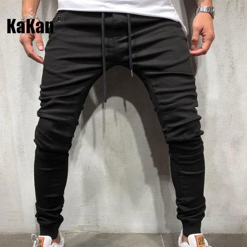 Kakan - European and American Denim Casual Sports Jeans, Spring and Autumn New Slim Fit Skinny Long Jeans Men's K022-1403
