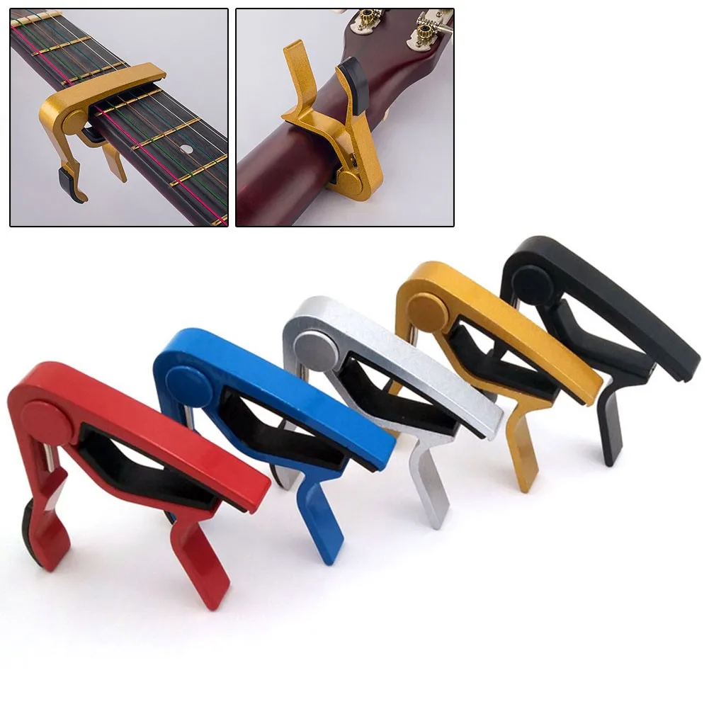 

1pc Guitar Capo Tune Acoustic Clip Guitar String Instrument Clamp Fret Electric Incredibly Rugged Aluminum Alloy Accessories