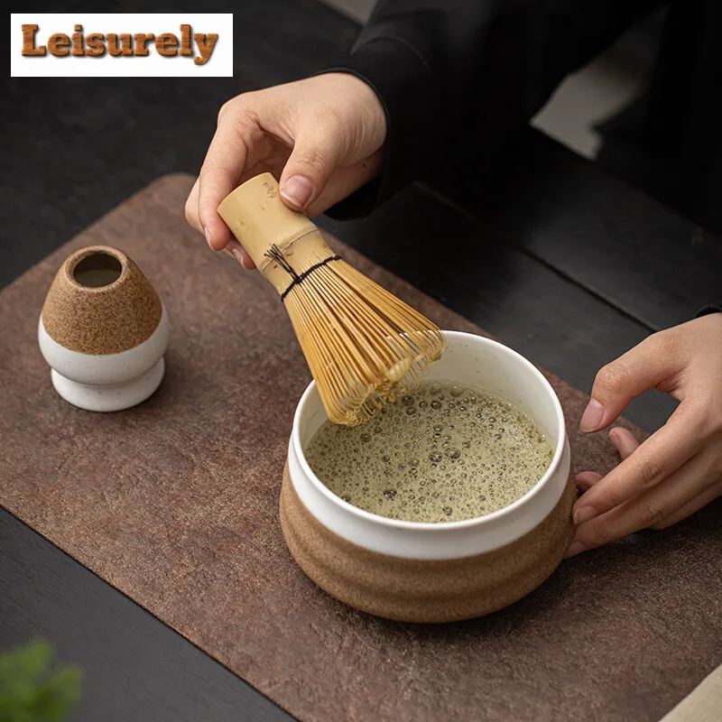 Ceramic Matcha Bowl Porcelain Matcha Mixing Bowl Multipurpose Plain Style Soup Green Tea Cup Japanese Traditional Cup Kitchen