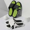 Zapatillas suaves de EVA para hombre, chanclas planas antideslizantes de suela gruesa para exteriores, Zapatillas de baño