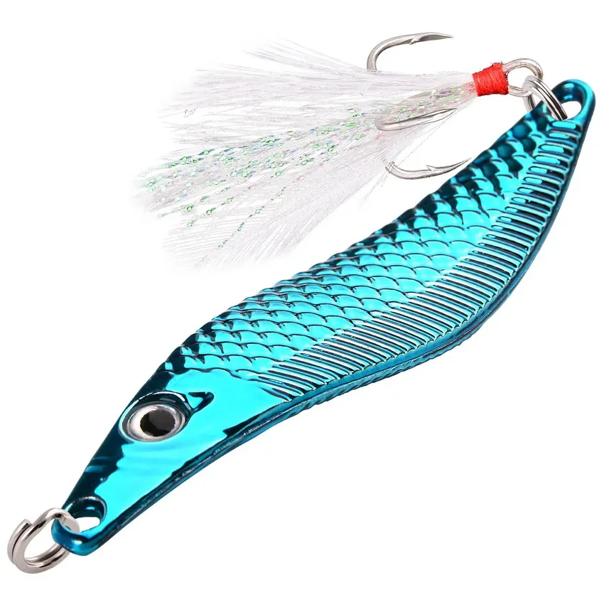 Premium Metal VIB Leech Spinners: Trout Fishing Lures for Night & Saltwater Trolling