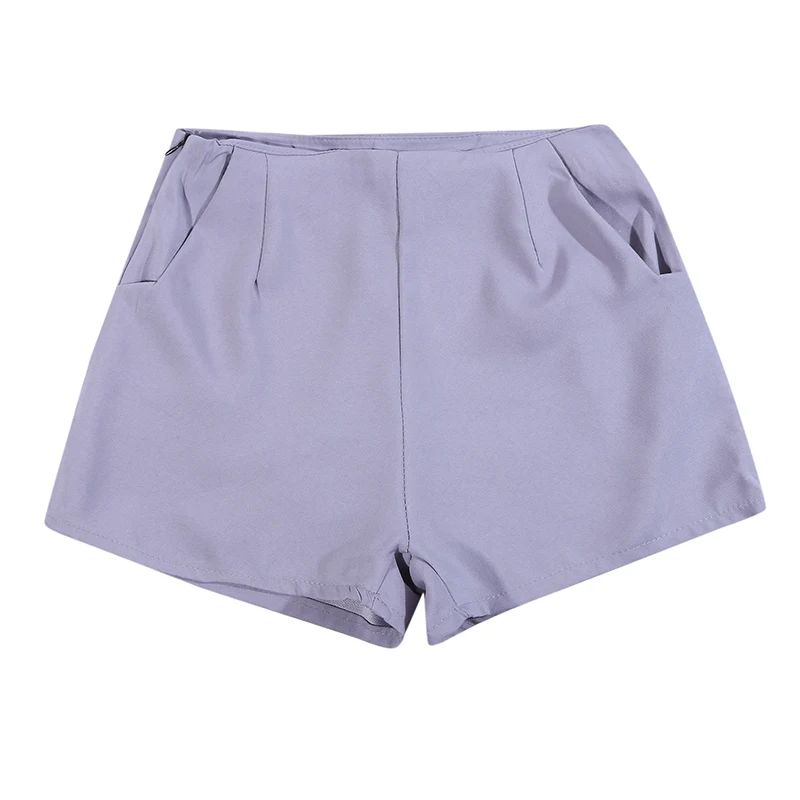 2024 New Shorts Women Summer High Waist A-Line Casual Suit Shorts Women Solid Color Short Pants Ladies Shorts